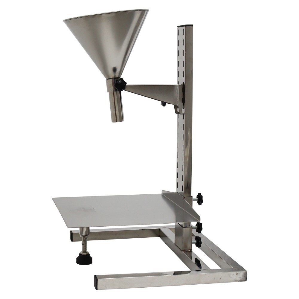 Stainless Steel Feeding Hopper with Support Stand Platform Height Adjustable