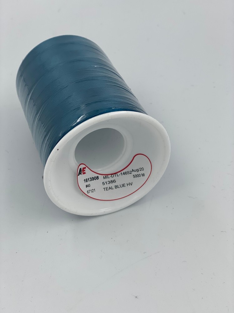 A&E Embroidery Thread - TEAL BLUE HV - 51386 - 5000M - POLY #40