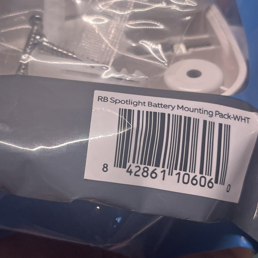 New Ring RB Spotlight Battery Mounting Pack White SEALED