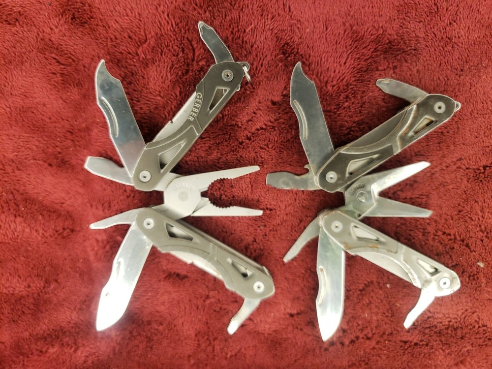 Lot 2 Gerber One Mini Suspension S Pliers and One Scissors Multitool
