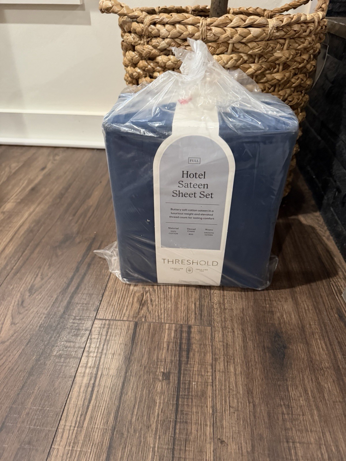 6pc 800 Thread Count Graphite Blue Sheet Set Hotel Sateen FUll 100% COTTON New