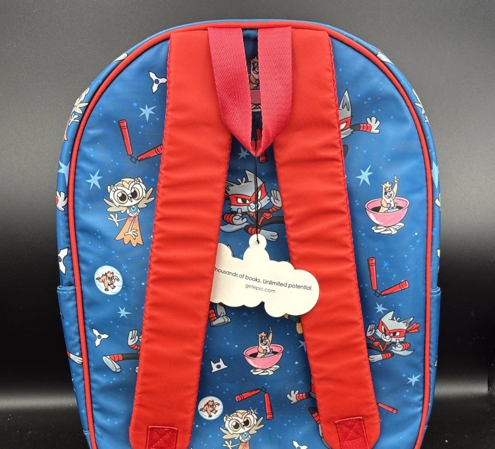 NEW Cat Ninja Epic Backpack - Keychain, Tags, & Padded Interior with Pockets