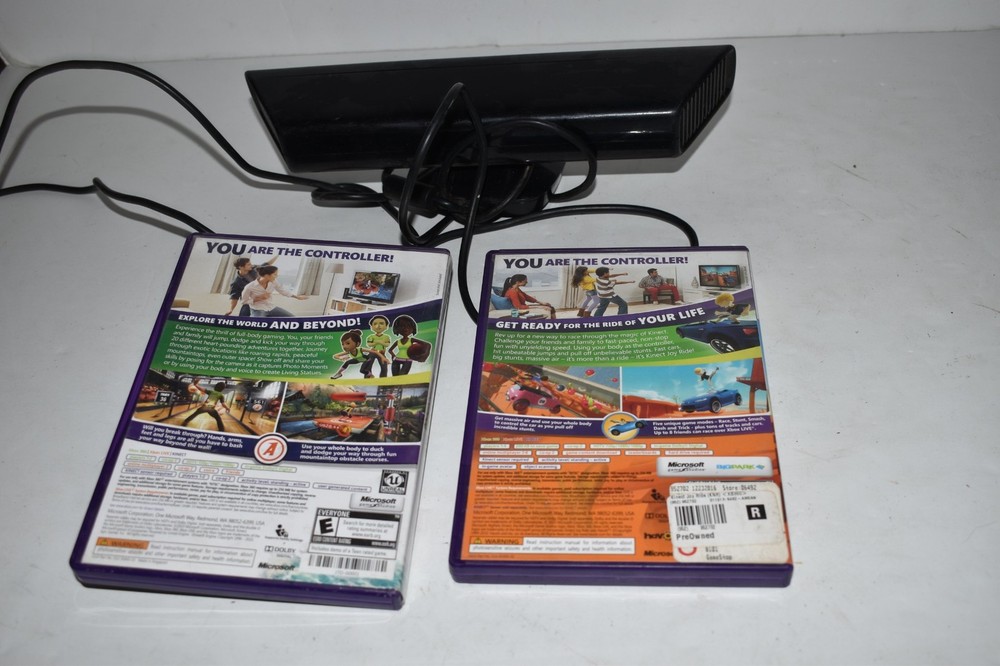 Microsoft Xbox 360 Kinect Sensor- Tested & Working W/ GAMES (PLB20)