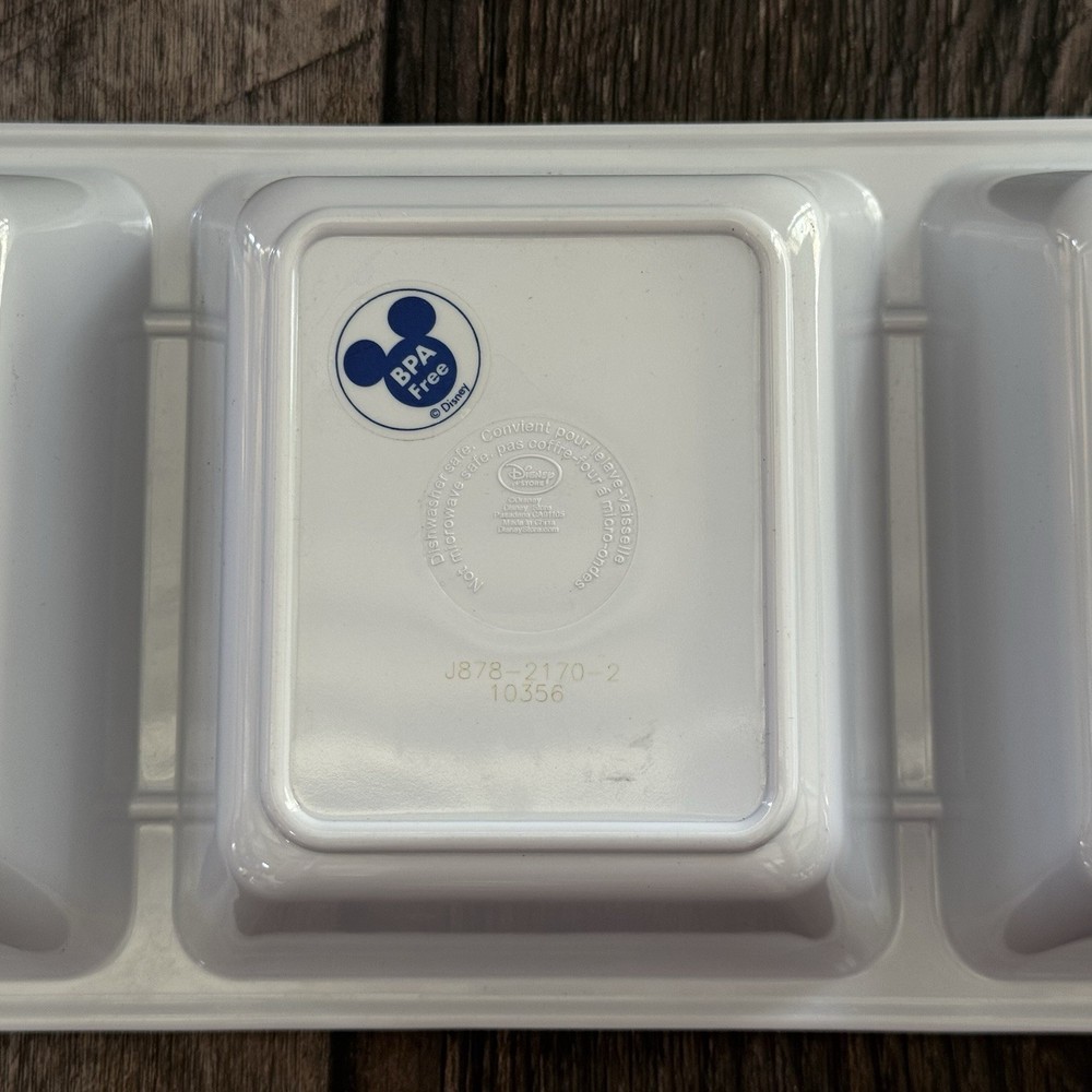 Disney Mickey Mouse Snack Serving Tray Divided Sections Multicolor Rectangle