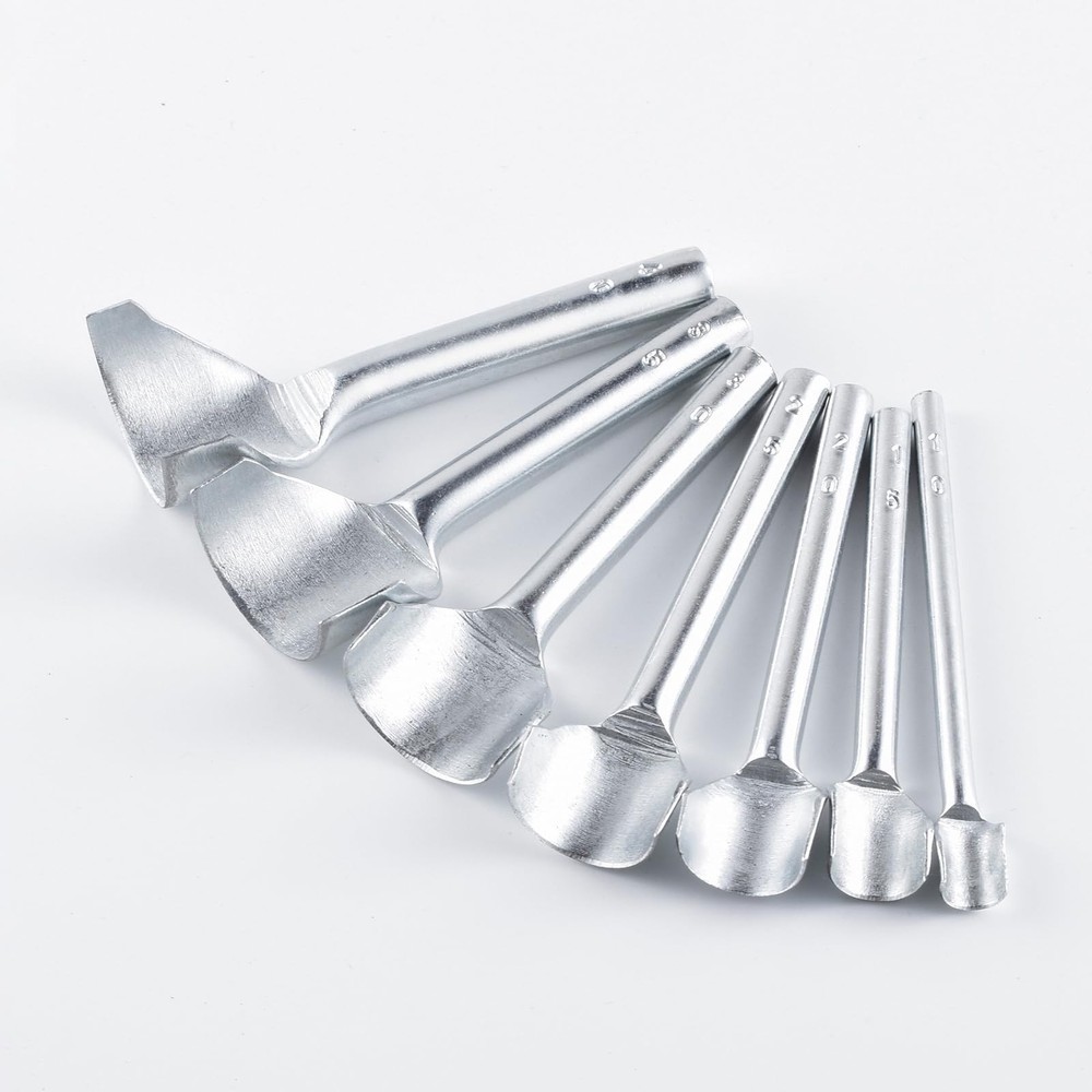 7Pcs Leather Craft Tools Precision Arc-Shaped Half Round Punch Set & Edge Cut...