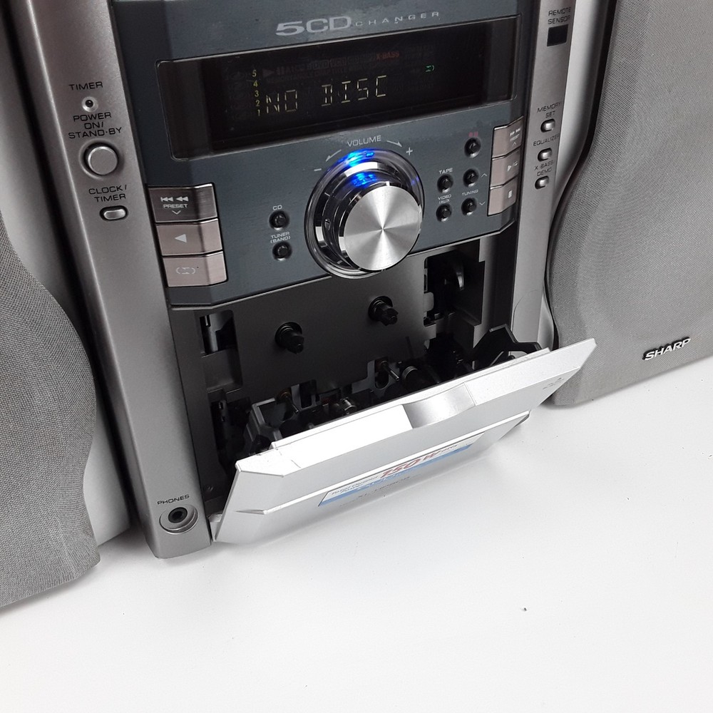 Sharp XL-HP505 5-Disc CD Changer Cassette AM FM Radio Micro Component System