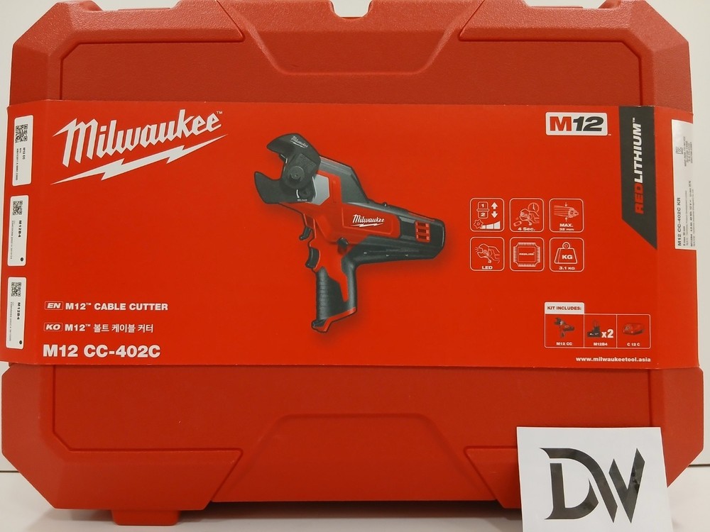 Milwaukee M12 CC 12V Sub Compact Cable Cutter / **Bare Tool + Hard Case**