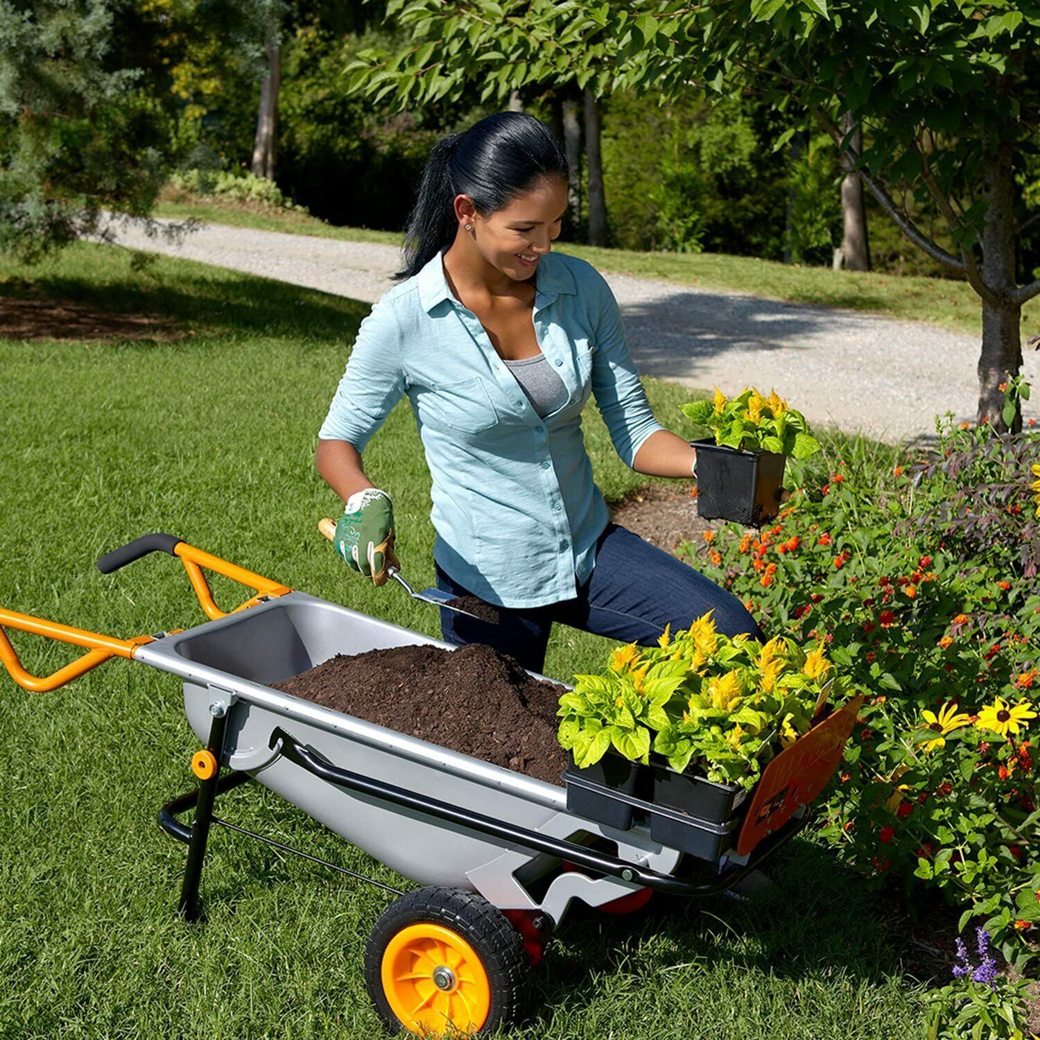 WG050 WORX AeroCart: 8-in-1 All Purpose WheelBarrow Garden Yard Cart