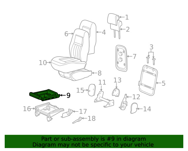 Genuine GM Cushion Frame 88896629