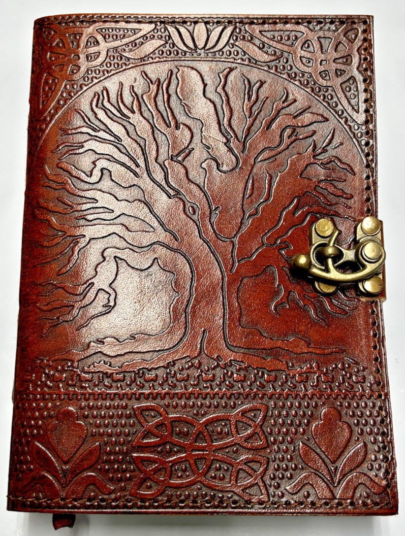 Handcrafted Genuine Leather Bound Journal Tree of Life Matt Paper 110 Page