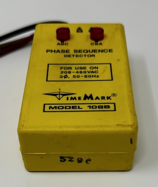 TimeMark Model 108B Phase Sequence Detector Tested Works