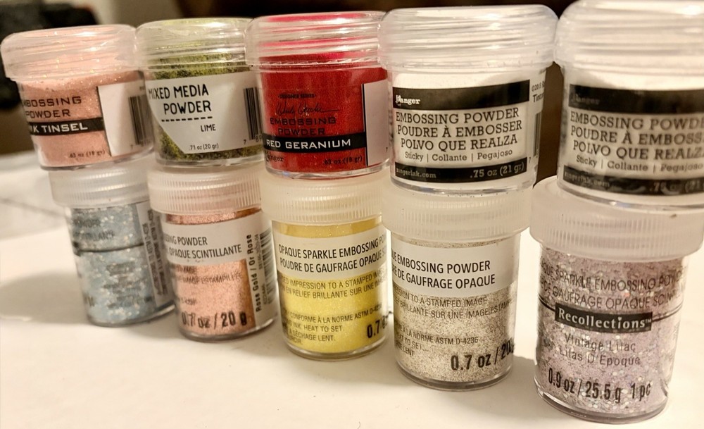 Embossing Powders And Stamps