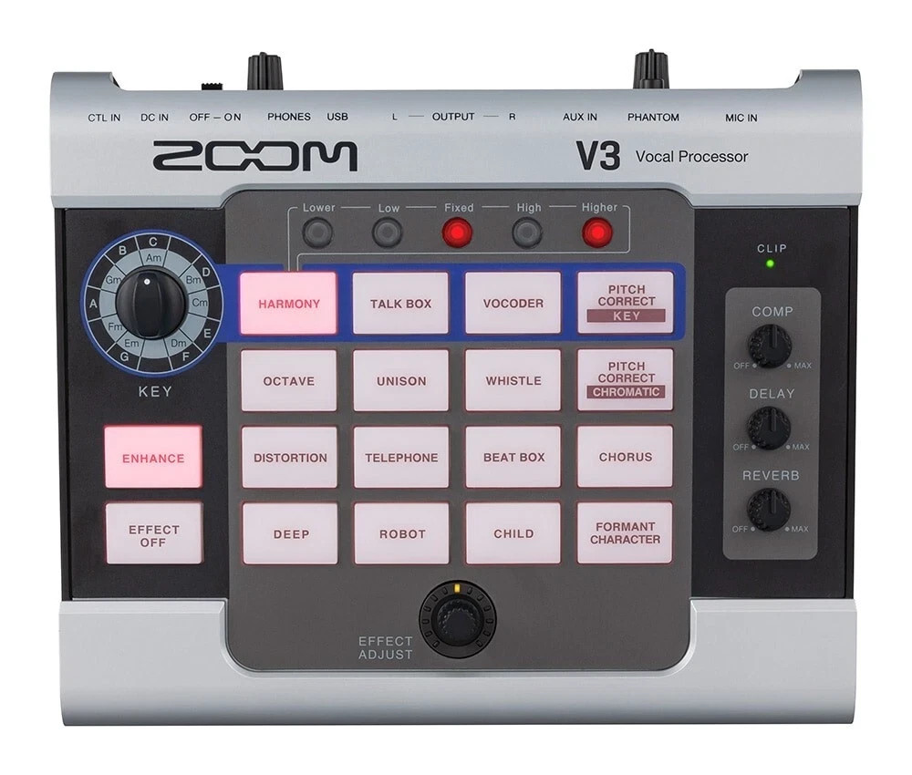 ZOOM V3 Vocal Processor Voice Effects Voice Changer Multi-Effect