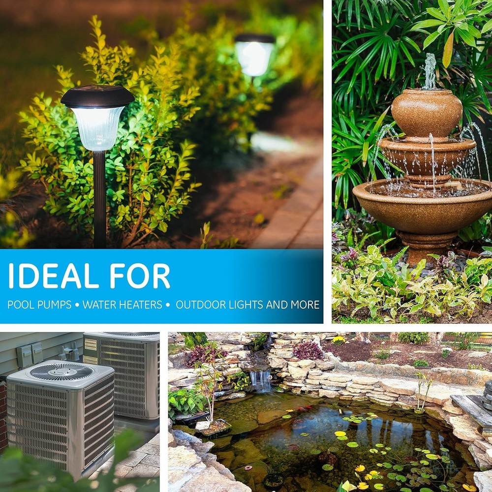 24-hour Mechanical Pool Timer Switch, 2HP 40A Load Capacity Pool Pump Timer