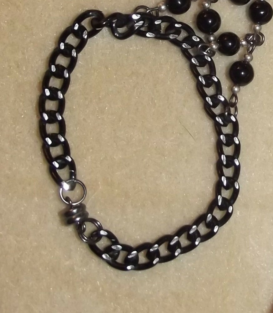 Black Onyx Obsidian Ring and Bracelet [slb5904]