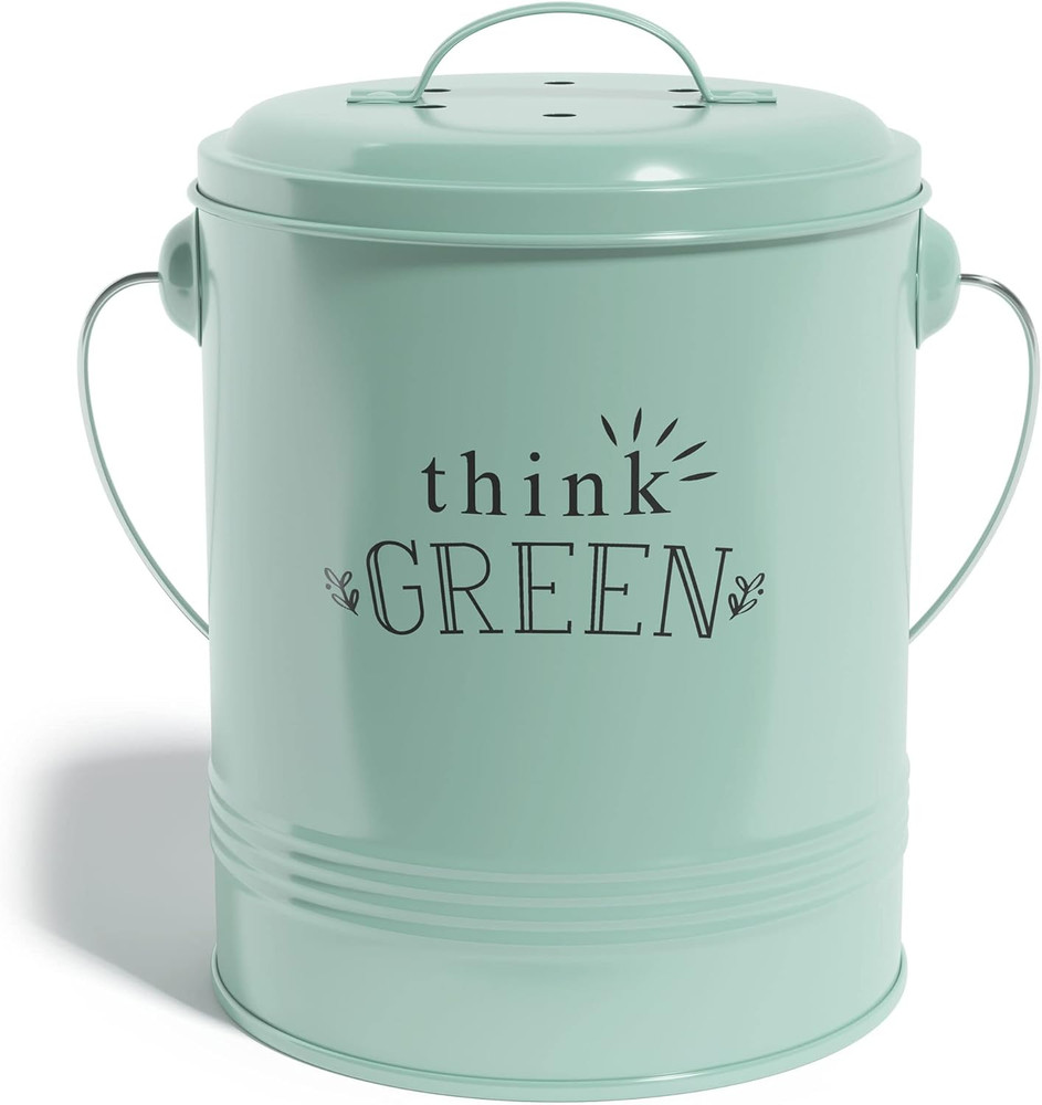 Barnyard Designs Compost Bin for Kitchen Counter - 1.2 Gallon Countertop