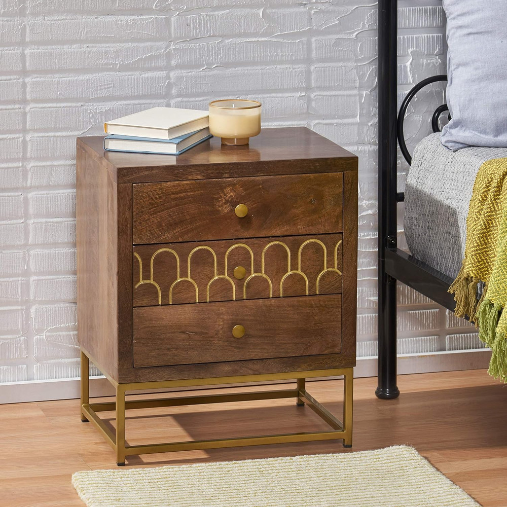 Modern Walnut Night Stand for Stylish Bedrooms
