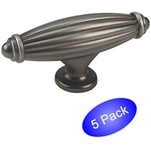 *5 Pack* Cosmas Cabinet Hardware Antique Silver Round Cabinet Knobs #7121AS