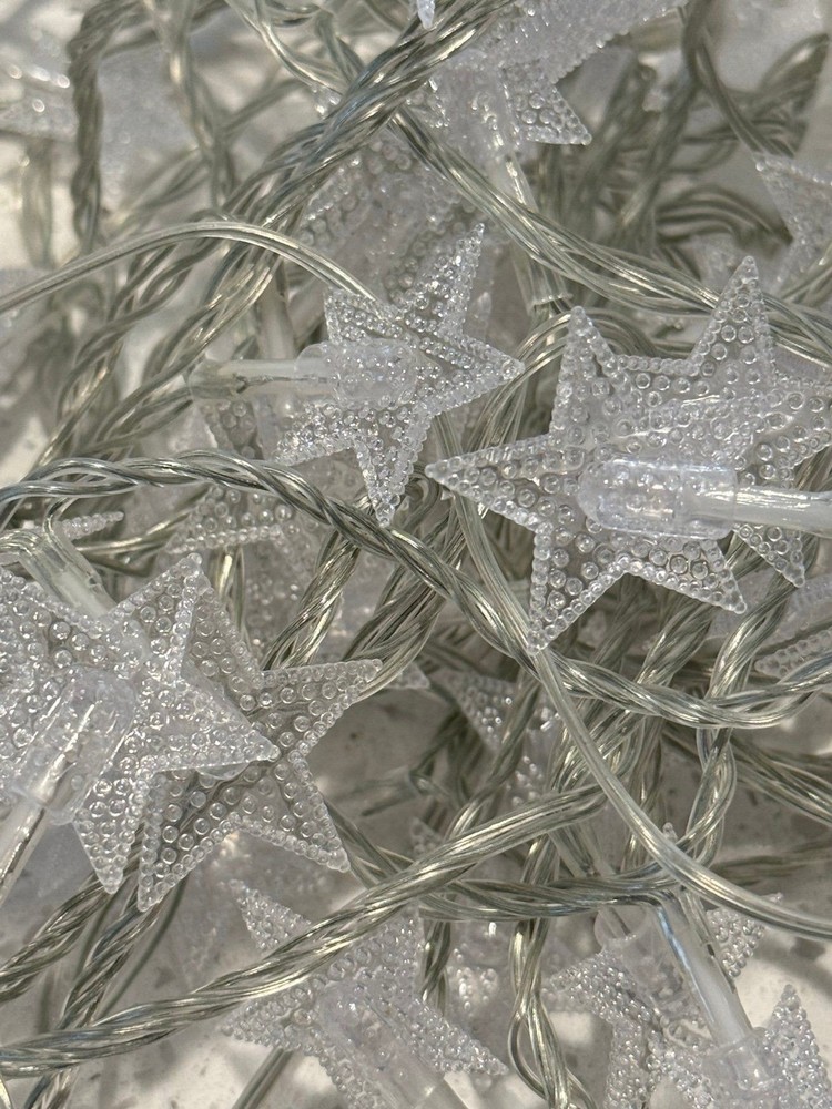 Decorative star lights. Blue light over 30’