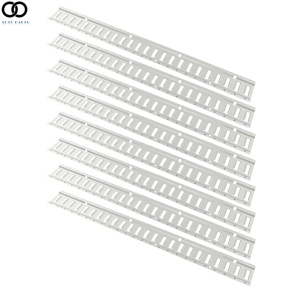 8 Pack 4' E Track Tie Down Rail System Secure Cargo Heavy Loads For Trucks Vans