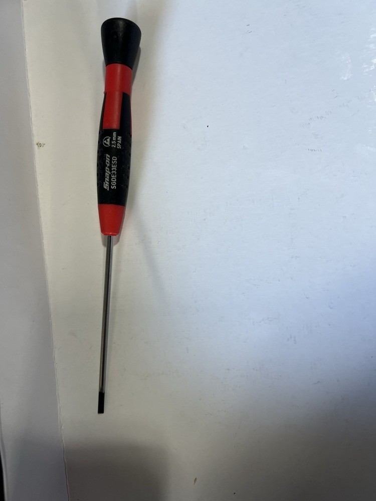 SNAP-ON TOOLS 2.5MM FLAT TIP SCREWDRIVER ELECTRONIC THIN BLADE SGDE33ESD *NEW*