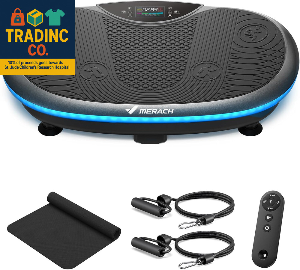 Vibration Plate Exercise Machine, 4D Whole Body Workout Vibrating Platform for L