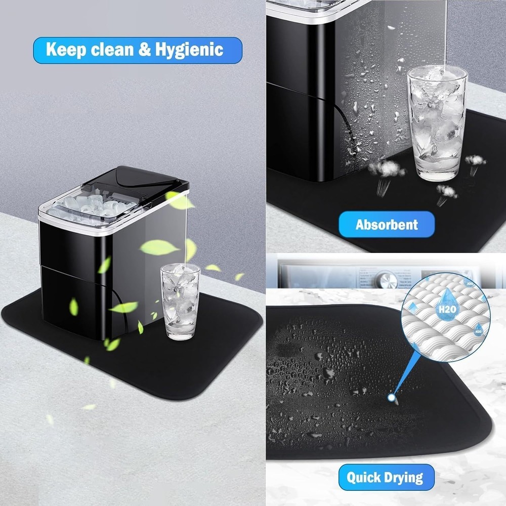 Absorbent Countertop Ice Maker Mat for Drying & Protection
