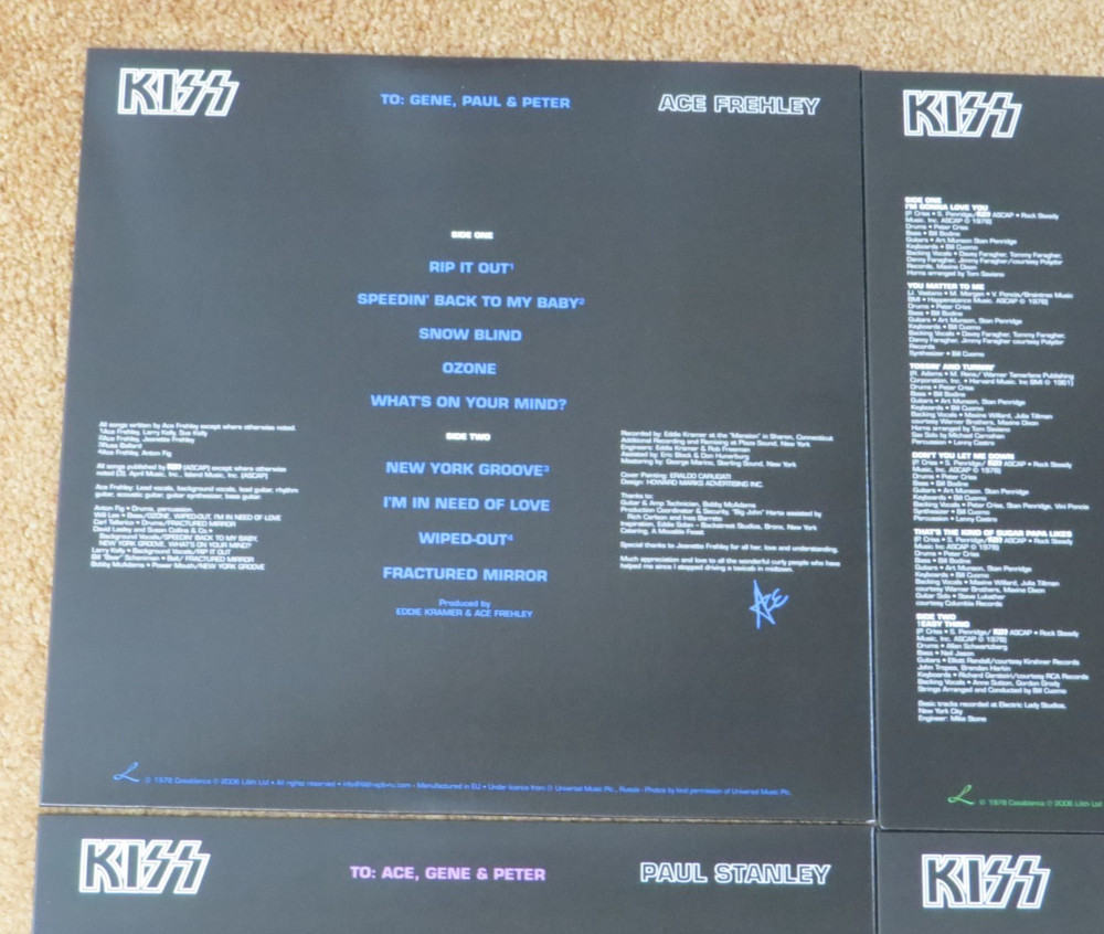 KISS RUSSIAN LILITH SOLO ALBUM PICTURE DISC SET OF 4 RELEASED 2006