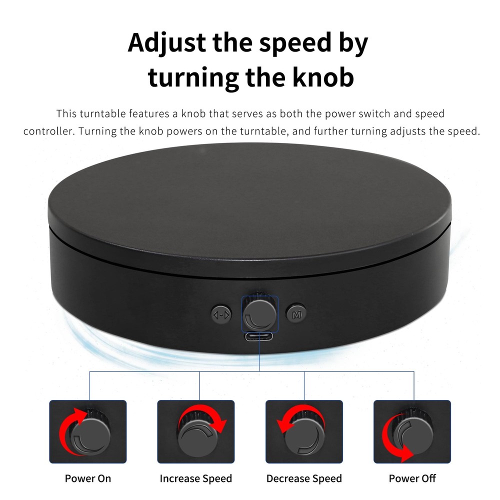 Rotating Display Stand,360° Silent Spinning Display Stand,Speed-adjustable Ro...