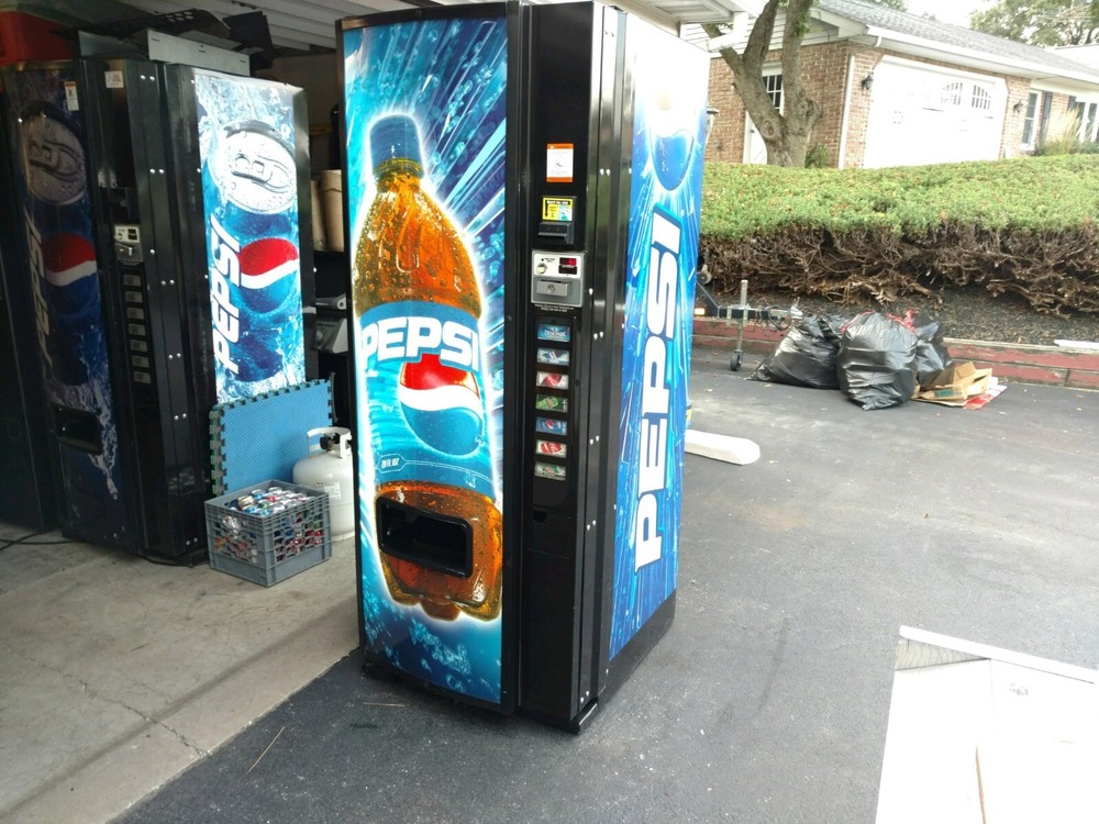 SODA VENDING MACHINE (2) Decals "PUSH SELECTION BUTTON TO DISPLAY PRICE"