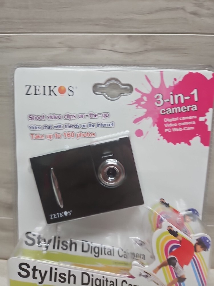 Zeikos 3-in-1 Stylish Digital Camera New