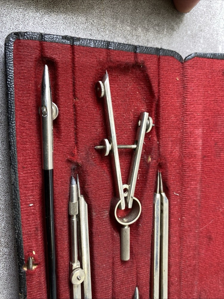vintage compass drawing set