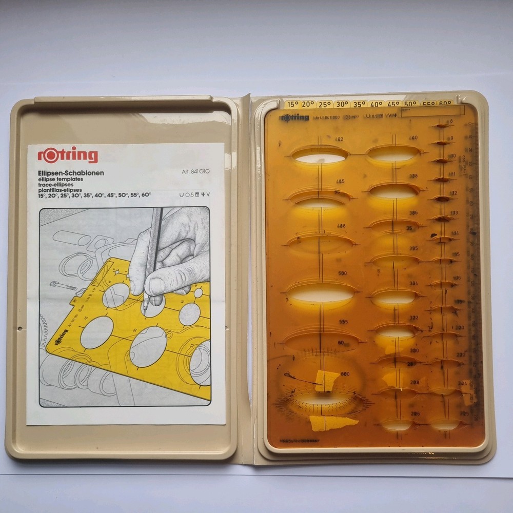 Rotring Ellipsen-Schablonen in Original Case Complete