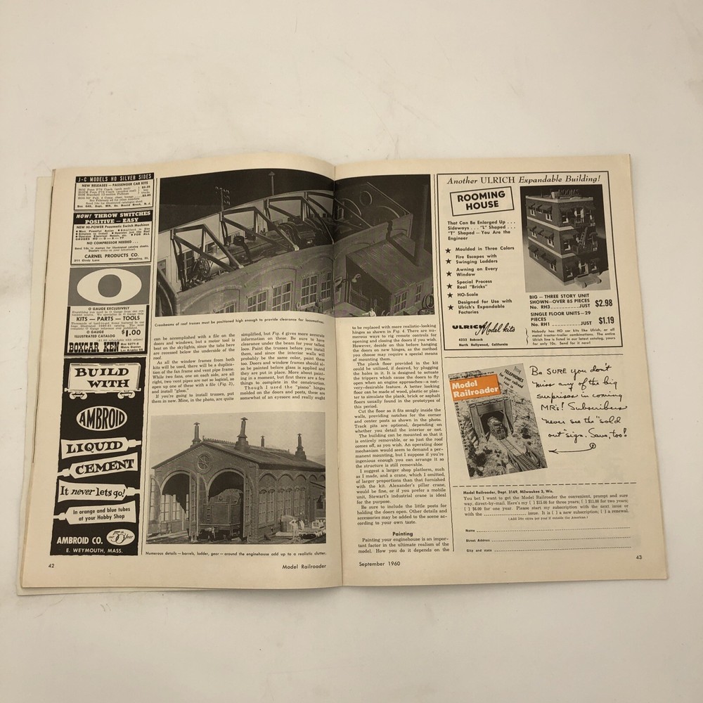 Model Railroader Magazine September 1960