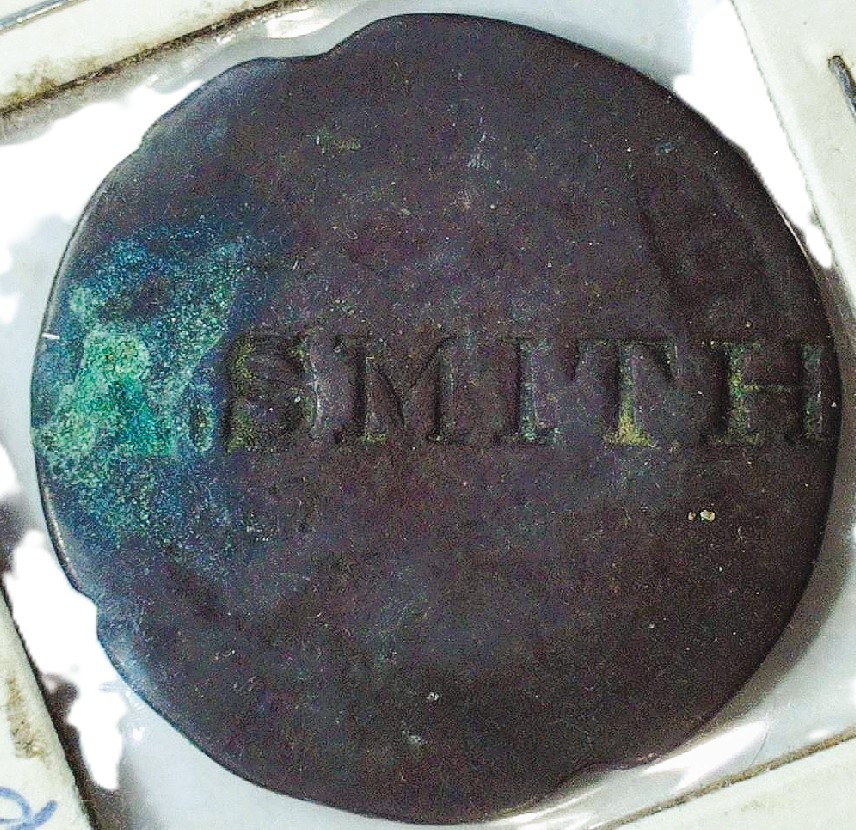 UNIQUE 1802 U.S. ID TAG - A. SMITH - EC 9142