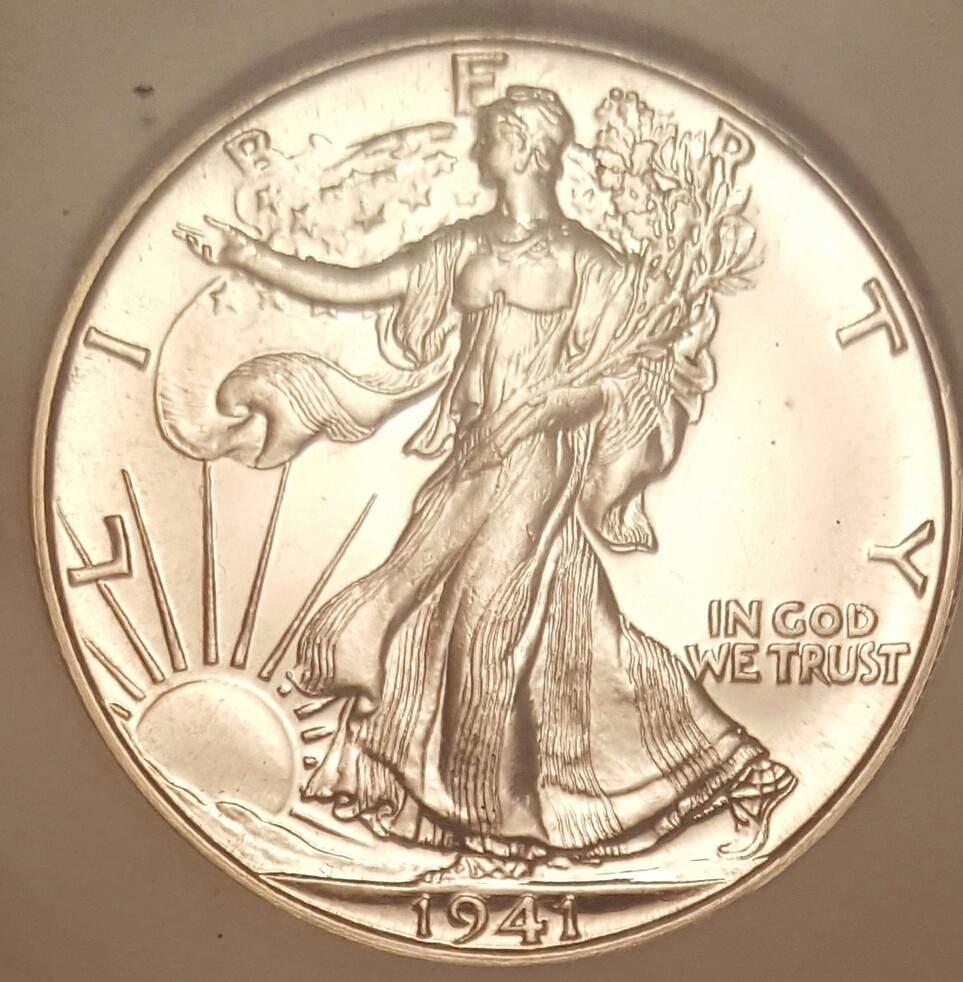1941 PROOF-67 Walking Liberty Half Dollar NGC PF67 PR67 CAC. No AW. Beautiful!