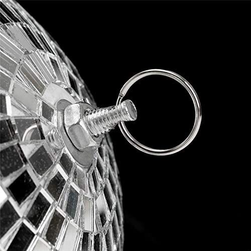 Nulink 8" Disco Light Mirror Ball with Hanging Ring