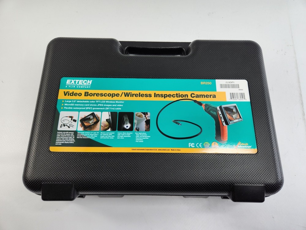Extech BR250 - Video Borescope / Wireless Inspection Camera With 3 Foot Cable