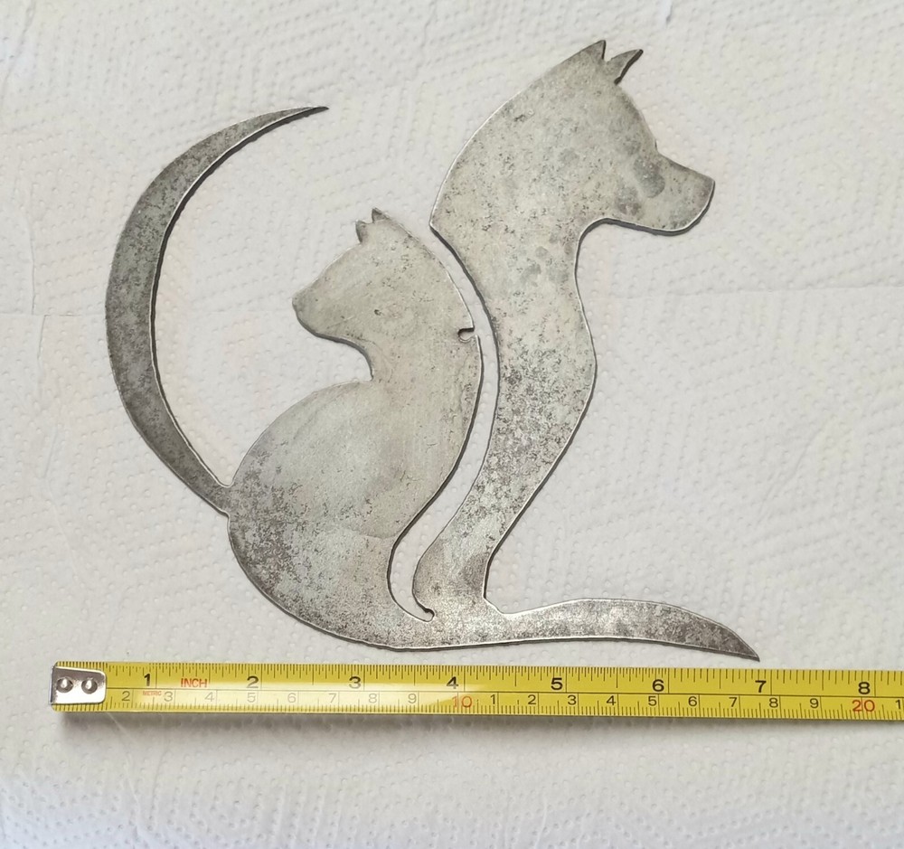 Rustic Recycled Metal Dog/Cat Stencil/Cutout DIY Projects