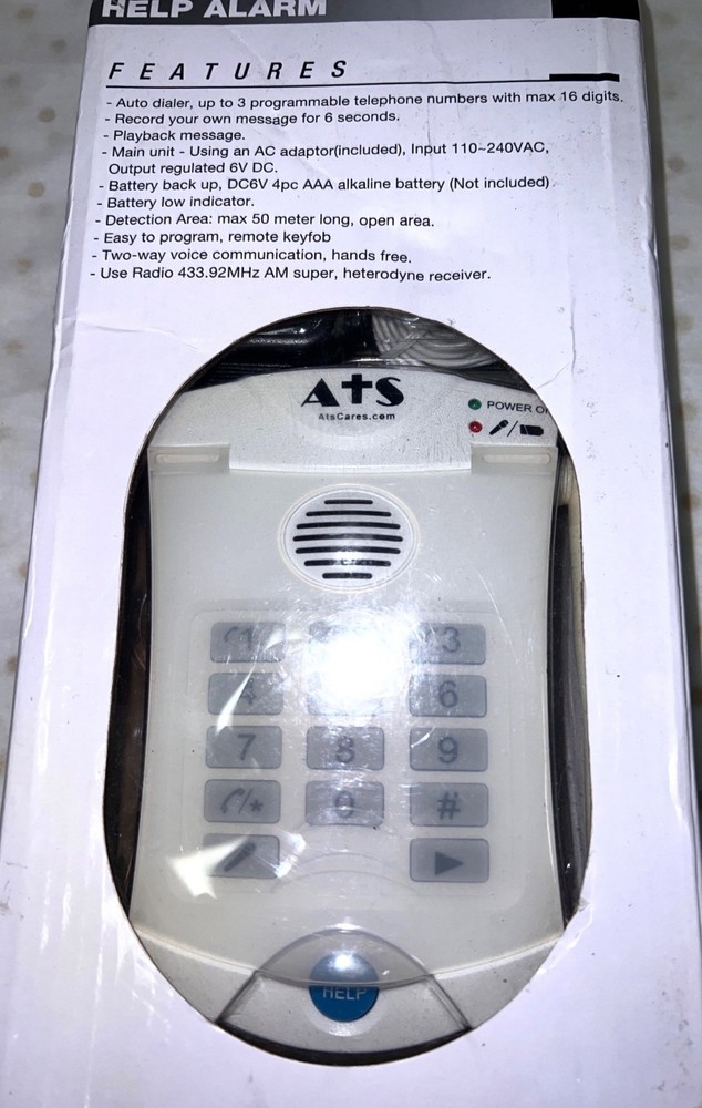 Ats Help Alarm System with Programmable Auto Dialer and Playback Message