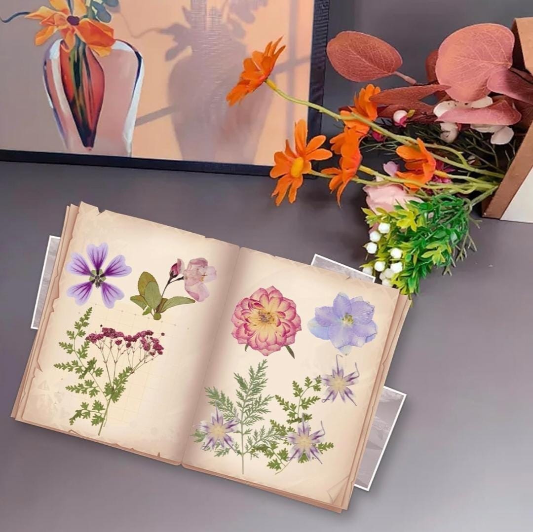 50Pcs Dried Pressed Flowers Resin Mould Real Pressed Flowers Natural Dry Leaves