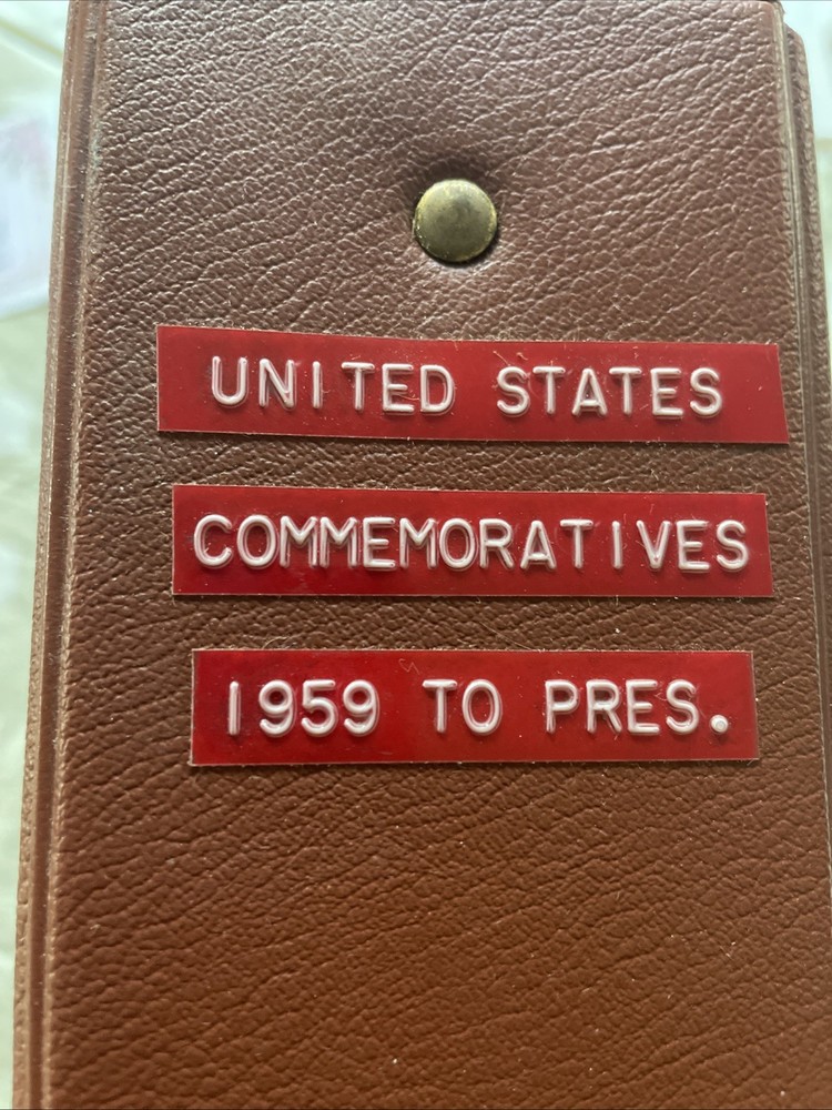 US Commemorative White Ace Album. 1959-1972.  400  Mostly Mint Stamps.