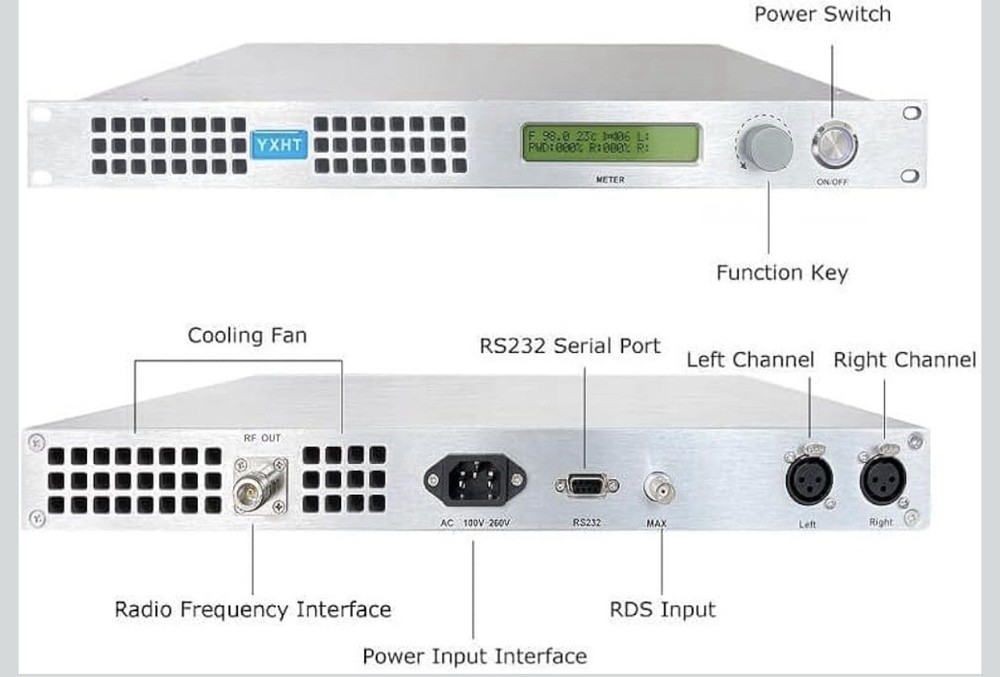 Transmisor FM de 200 W de largo alcance de 200 vatios YCZHI