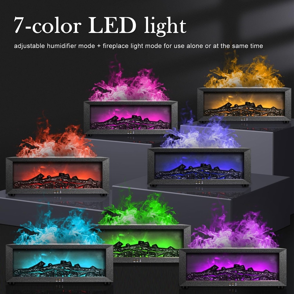 Fireplace Aroma Diffuser with Remote Control - 7 Color Changing LED... Fast Ship