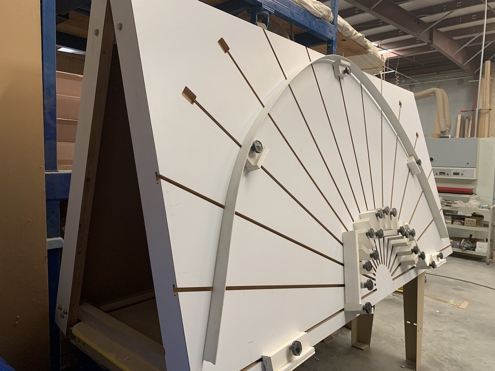 Arch Setup Table AVBCO - 15 adjusting knobs 96” x 48” Shutters Manufacturing