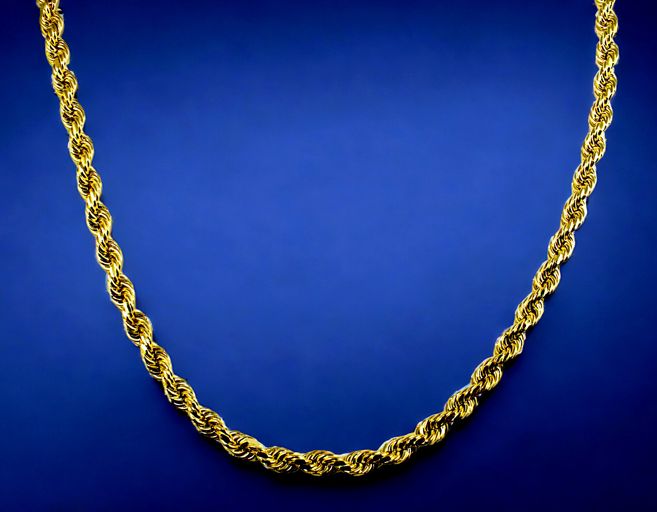 10K Yellow Gold Rope Necklace Bracelet Chain Diamond Cut 2mm-10mm 7"-30"