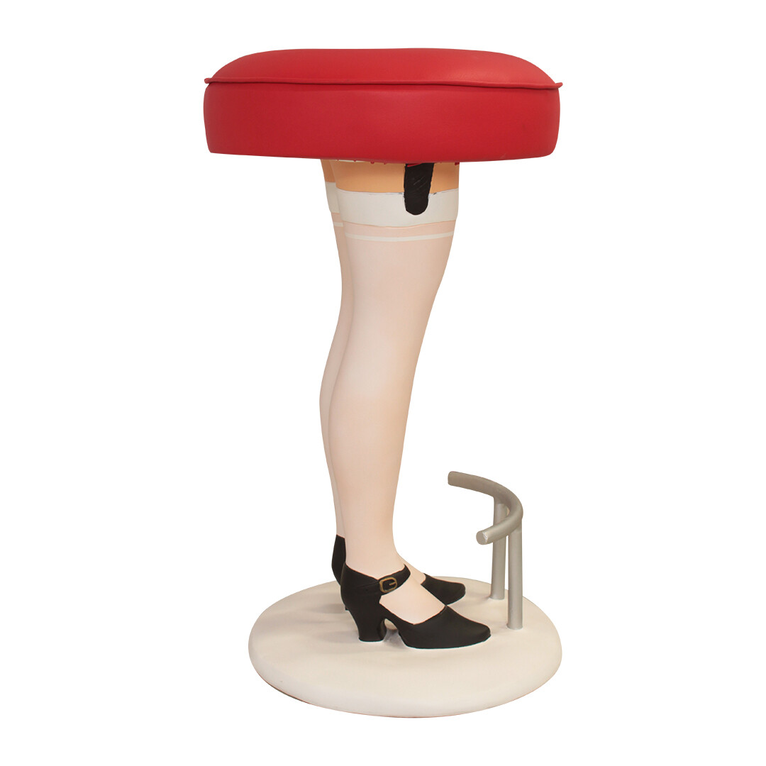 Lady Legs Bar Stool - Lady Legs Bar Stool White - Restaurant - Bar - Home Decor