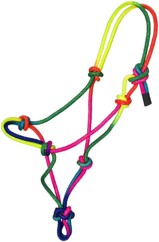 Miniature Horse Rainbow Rope Halter - Mini Sizes Small, Medium or Large