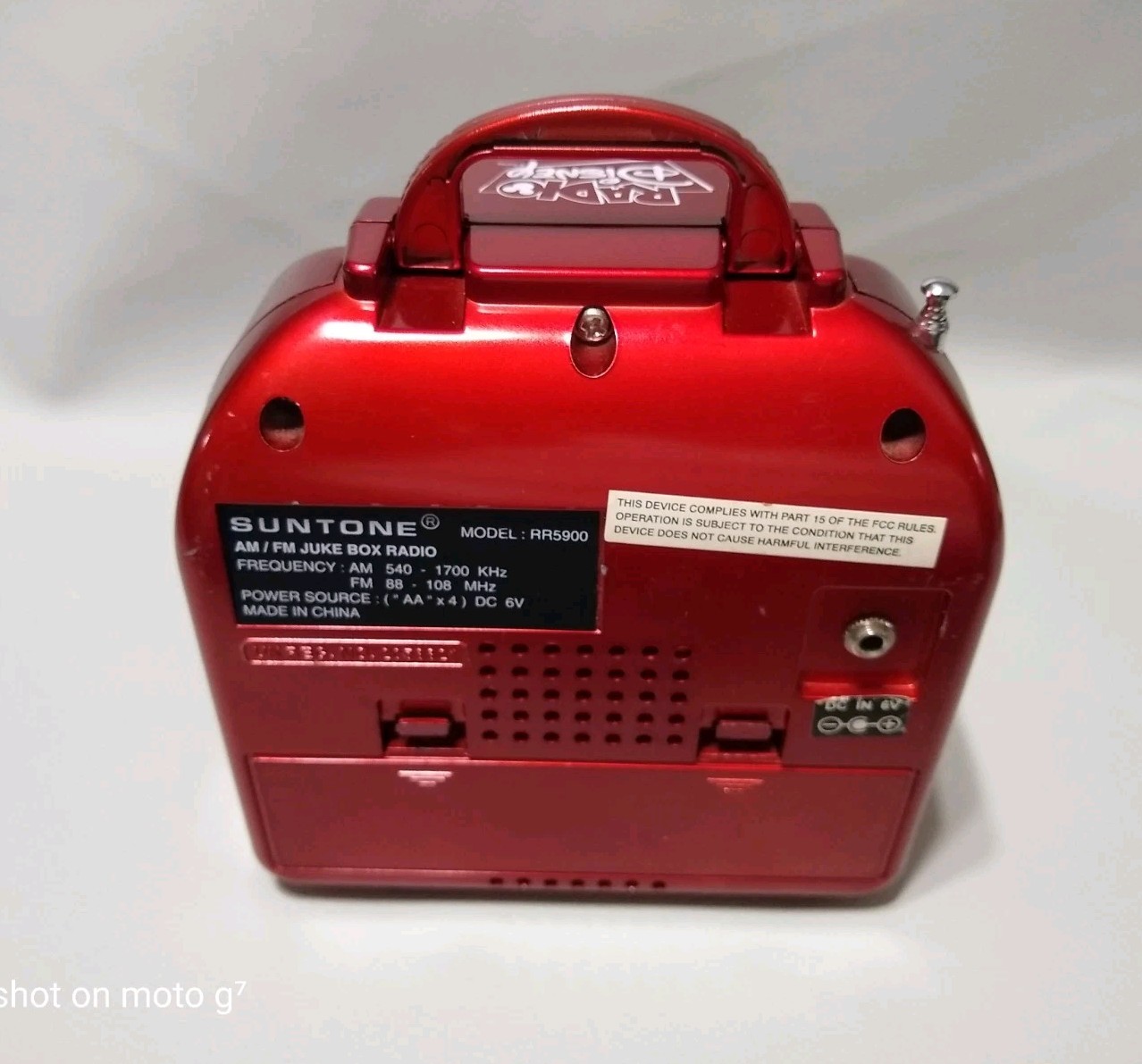 Retro Jukebox AM/FM Radio Suntone Lubbock TX Novelty Vintage Diner Style Works