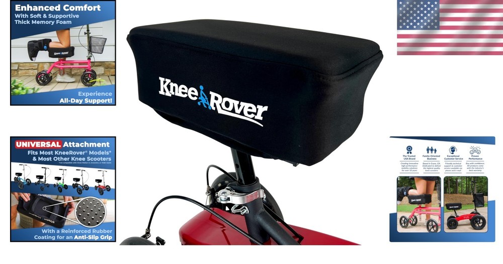 Comfortable Removable Memory Pad Cover for Knee Scooter - Durable Nylon Design